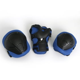 GEZICHTA Protective Gear Set 6pcs Wrist Guard Cycling for Kids Outdoor Sports Elbow Knee Pads Adjustable Accessories Sponge ller Skating Skateboarding Safety Unisex Black
